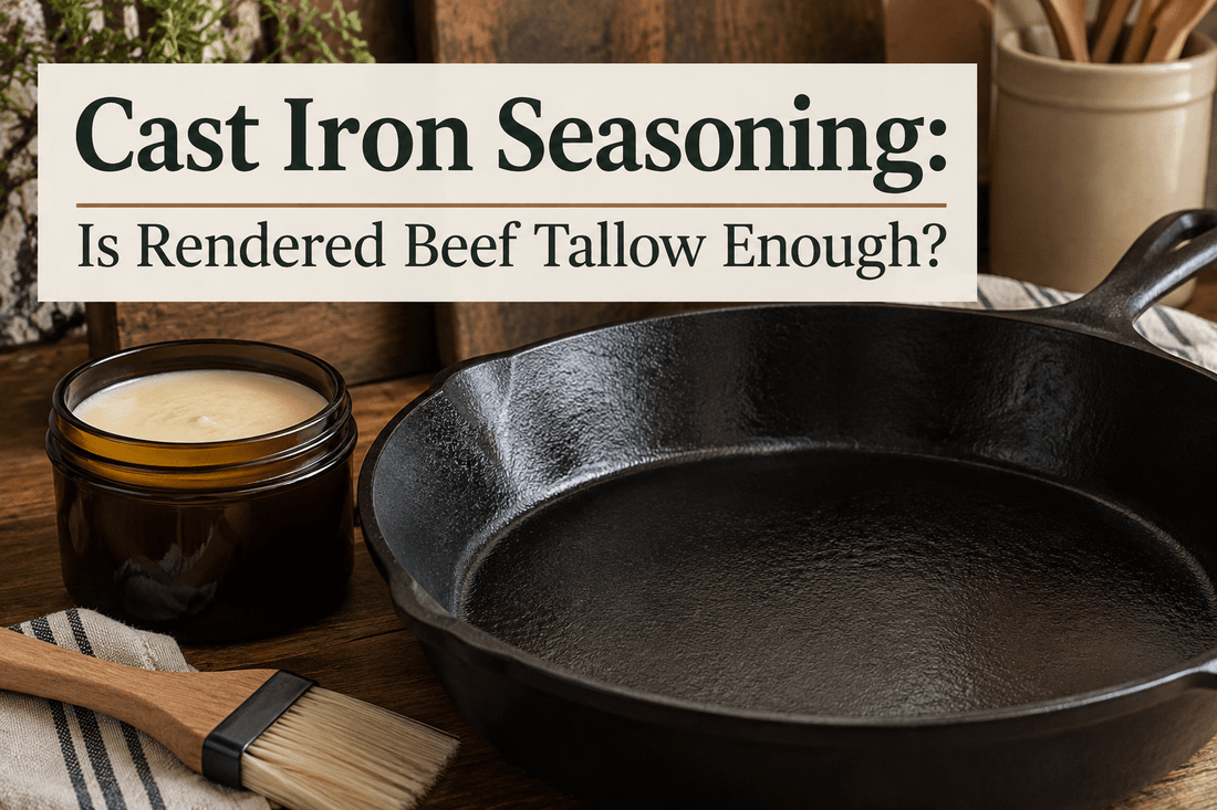 Cast Iron Seasoning: Is Rendered Tallow Enough, or Does Formulation Matter? - Naturally Lathered Tallow Co.