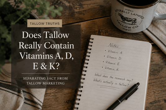 Does Tallow Really Contain Vitamins A, D, E & K? Separating Fact From Tallow Marketing - Naturally Lathered Tallow Co.