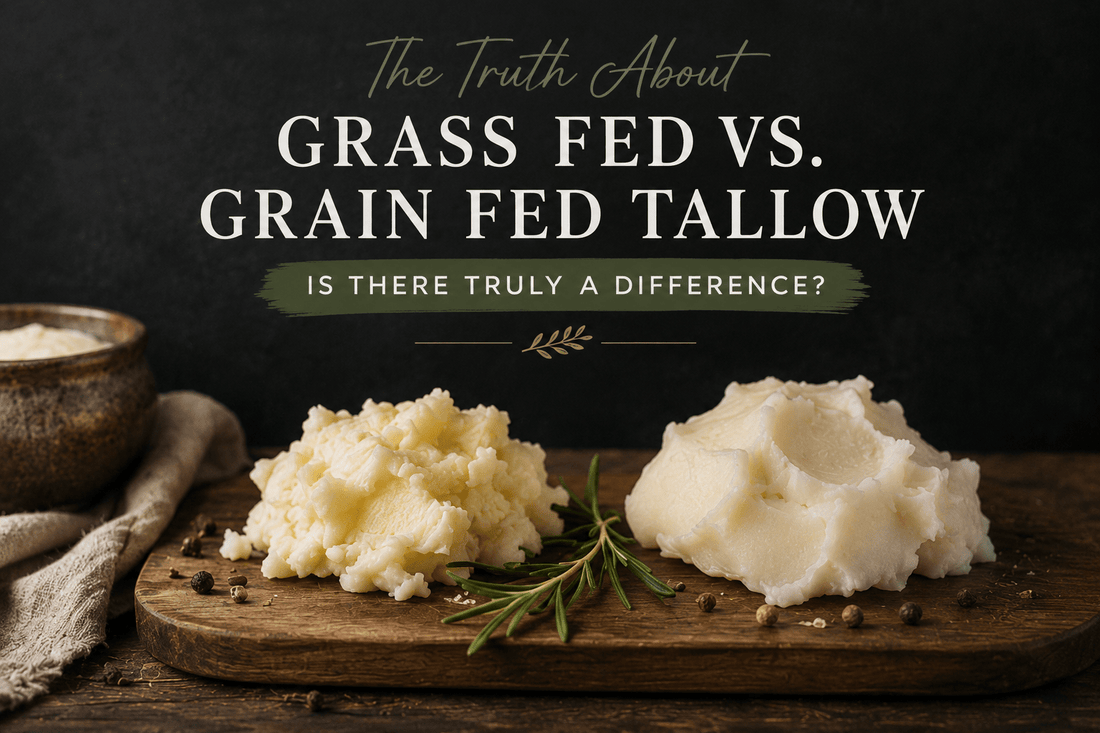 Grass-Fed vs Grain-Finished Beef Tallow: Is there really a difference? - Naturally Lathered Tallow Co.