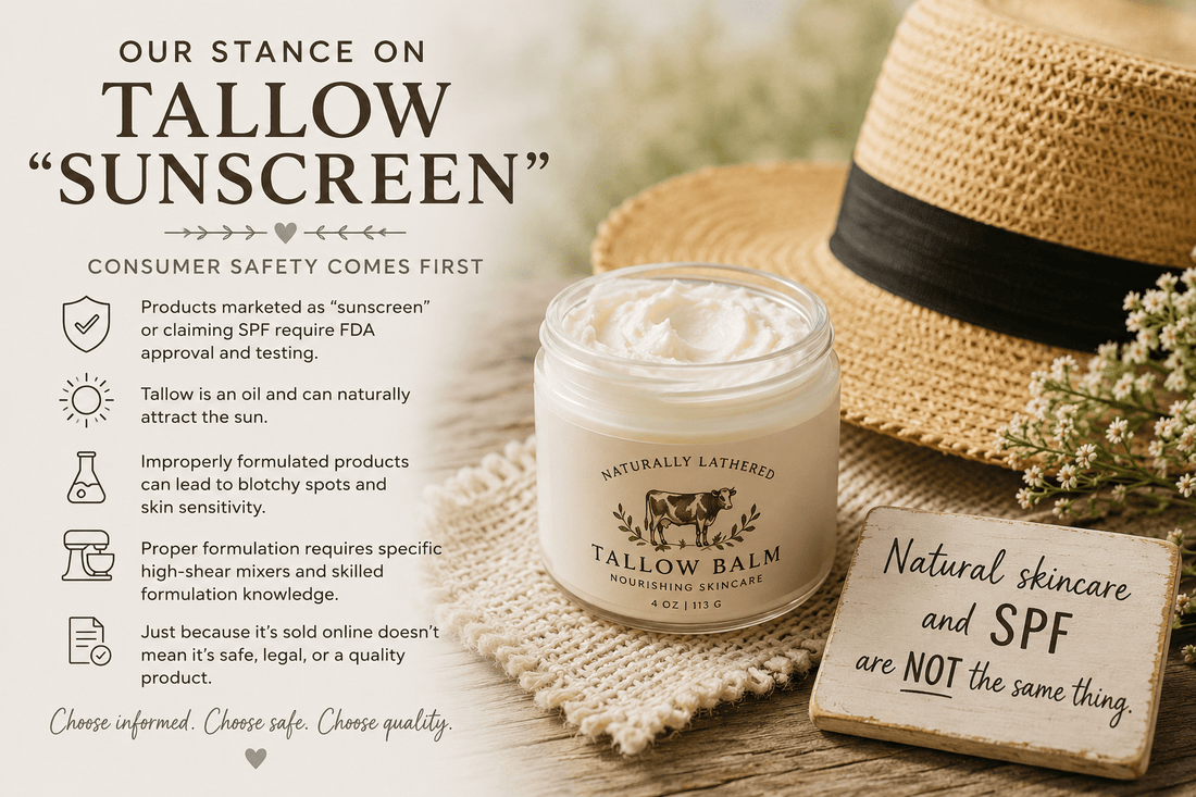 The truth about Tallow Sunscreen - Naturally Lathered Tallow Co.