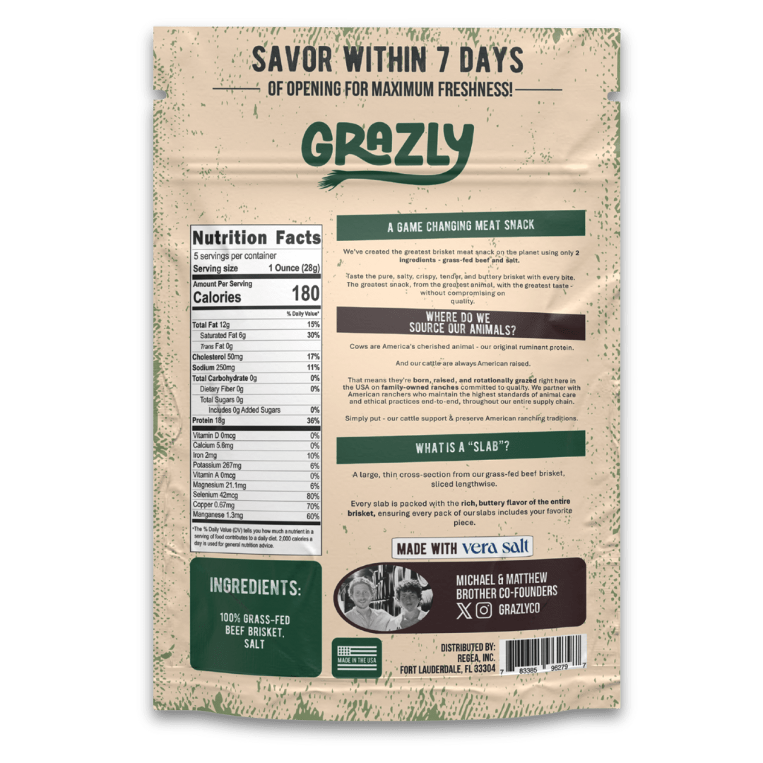 Beef Brisket Slabs - 100% Grass - Fed & Finished - Naturally Lathered Tallow Co.
