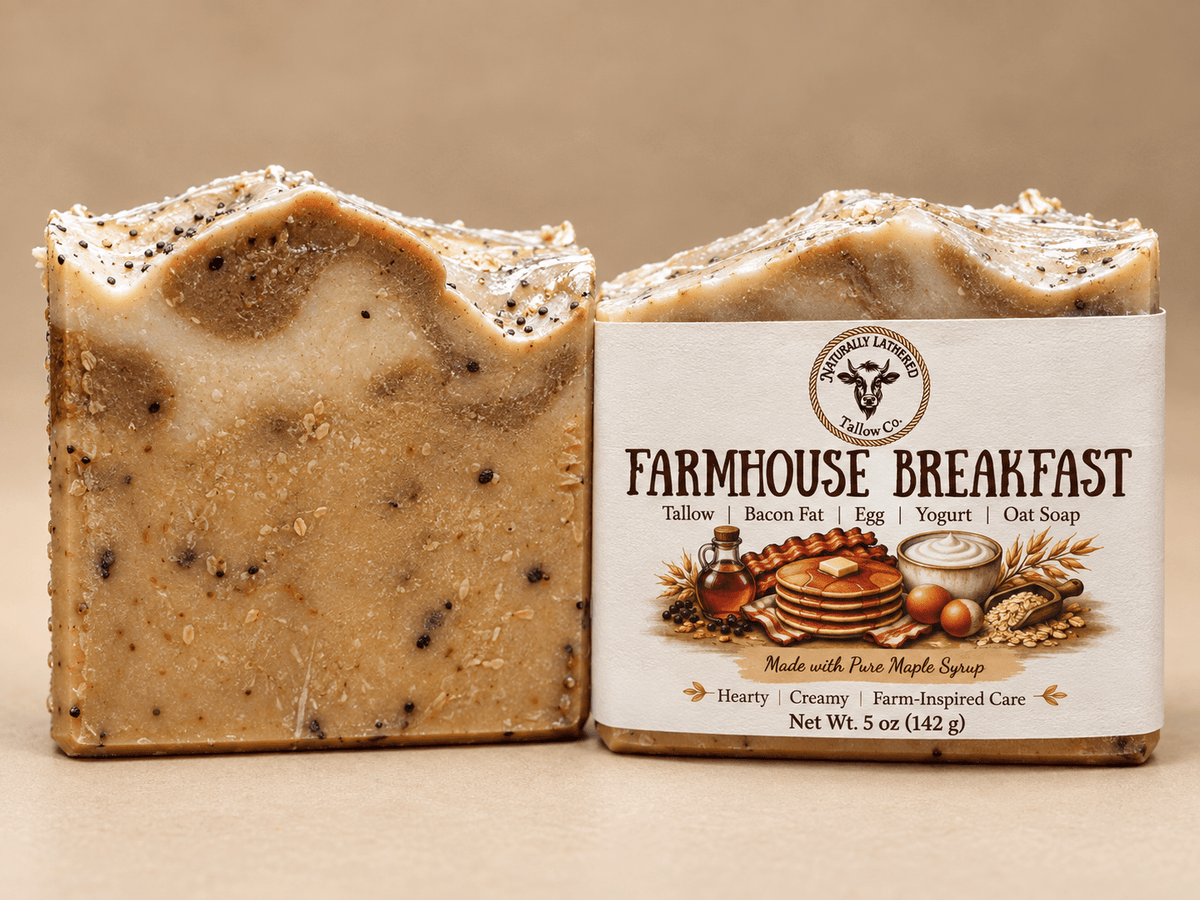 Farmhouse Breakfast Coconut-Free Tallow Soap | Oat, Yogurt & Maple - Naturally Lathered Tallow Co.