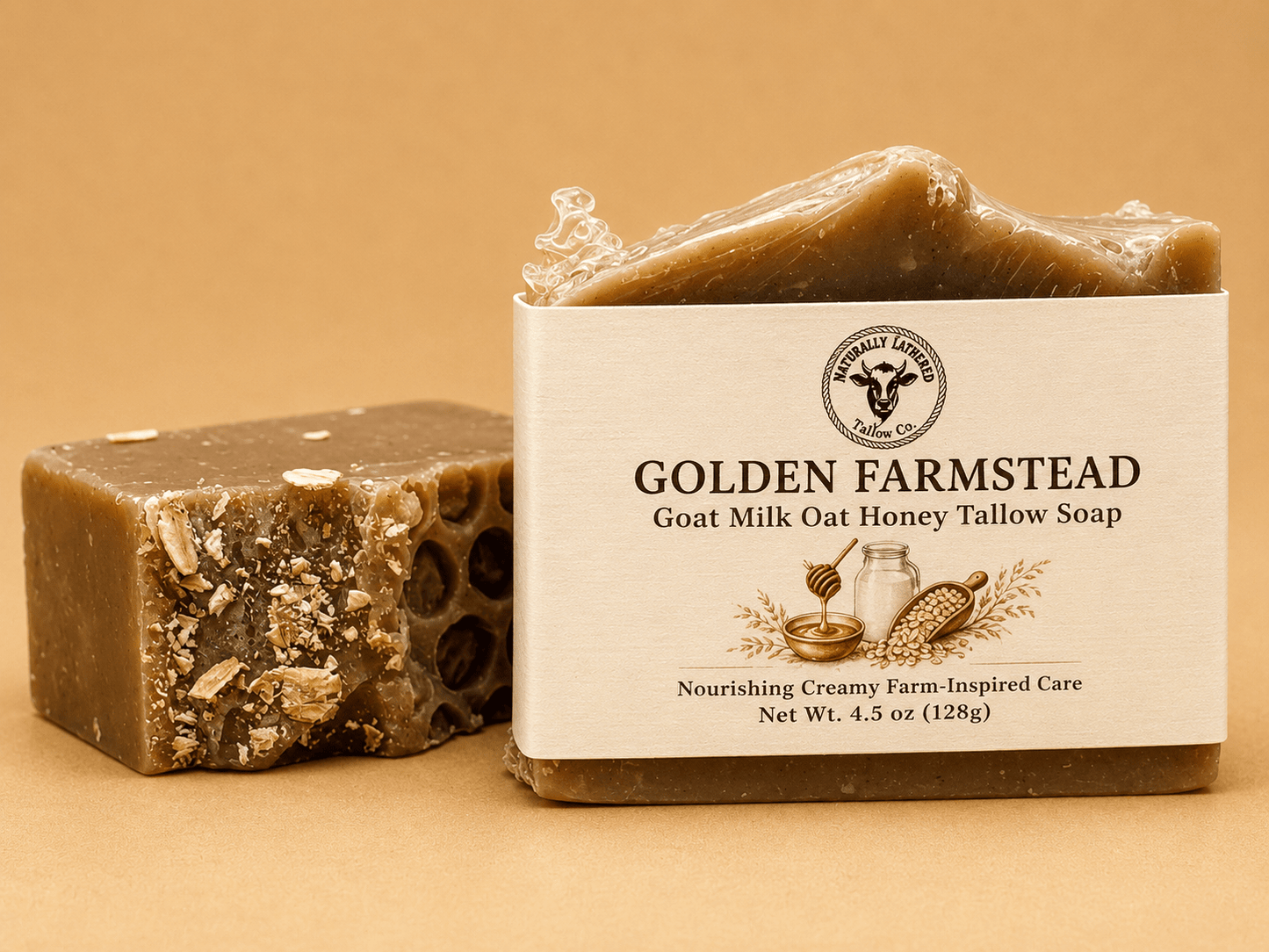 Golden Farmstead Bar Soap - Naturally Lathered Tallow Co.