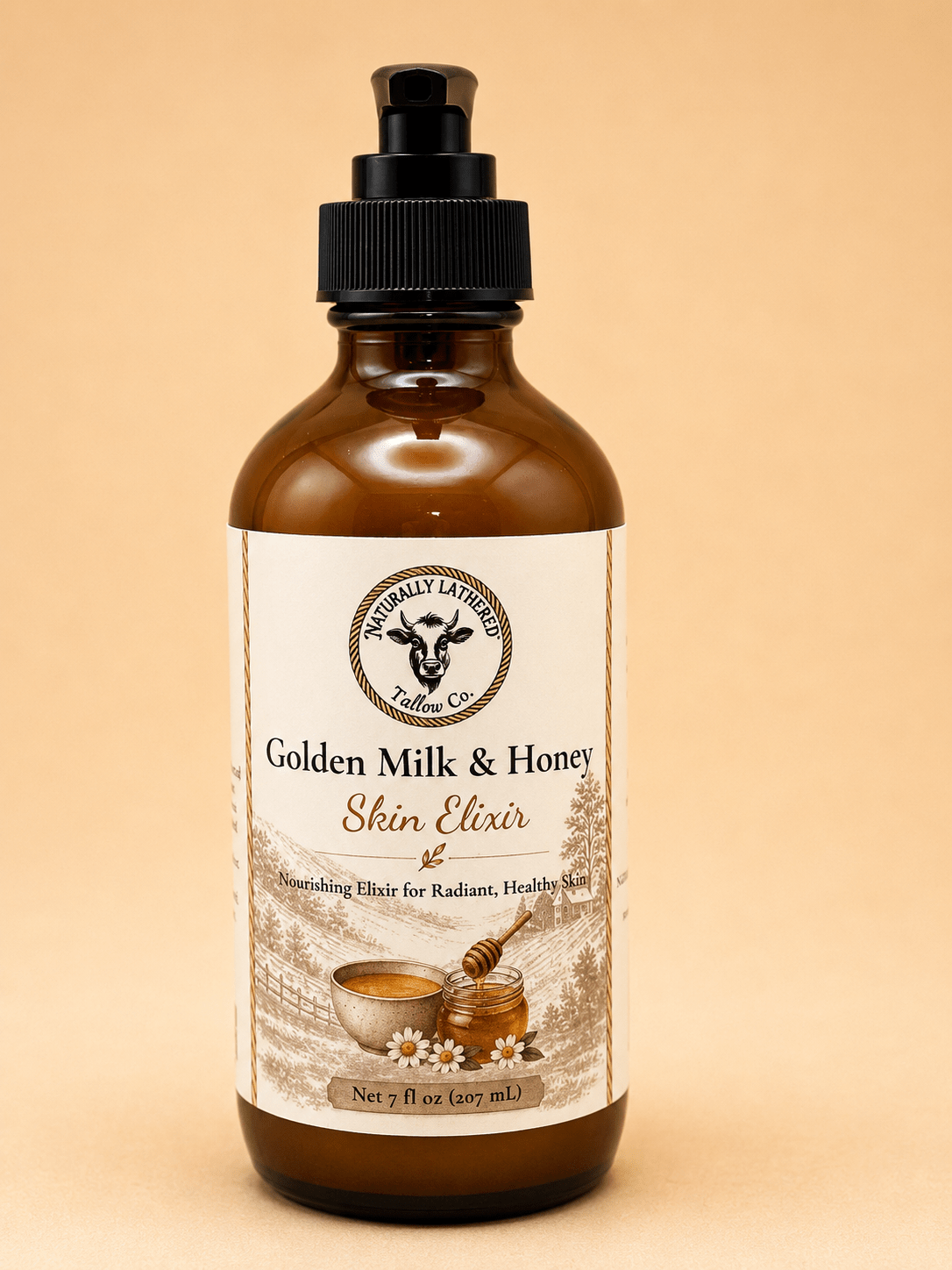 Golden Milk & Honey Skin Elixir - Naturally Lathered Tallow Co.