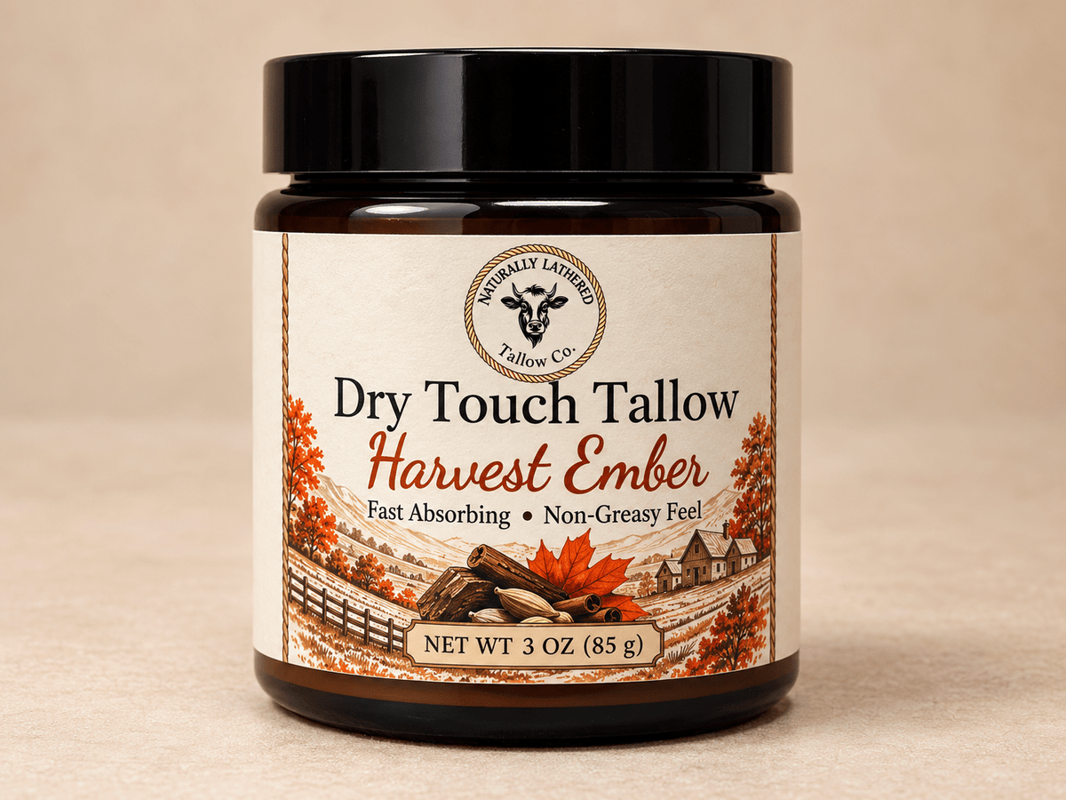Harvest Ember Dry Touch Tallow Balm | Non-Greasy Tallow - Naturally Lathered Tallow Co.