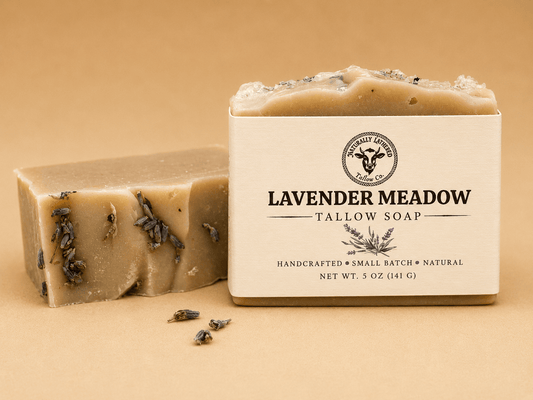 Lavender Meadow Bar Soap - Naturally Lathered Tallow Co.