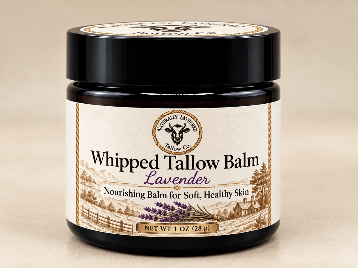 Lavender Whipped Tallow Balm | Nourishing Skin Moisturizer - Naturally Lathered Tallow Co.