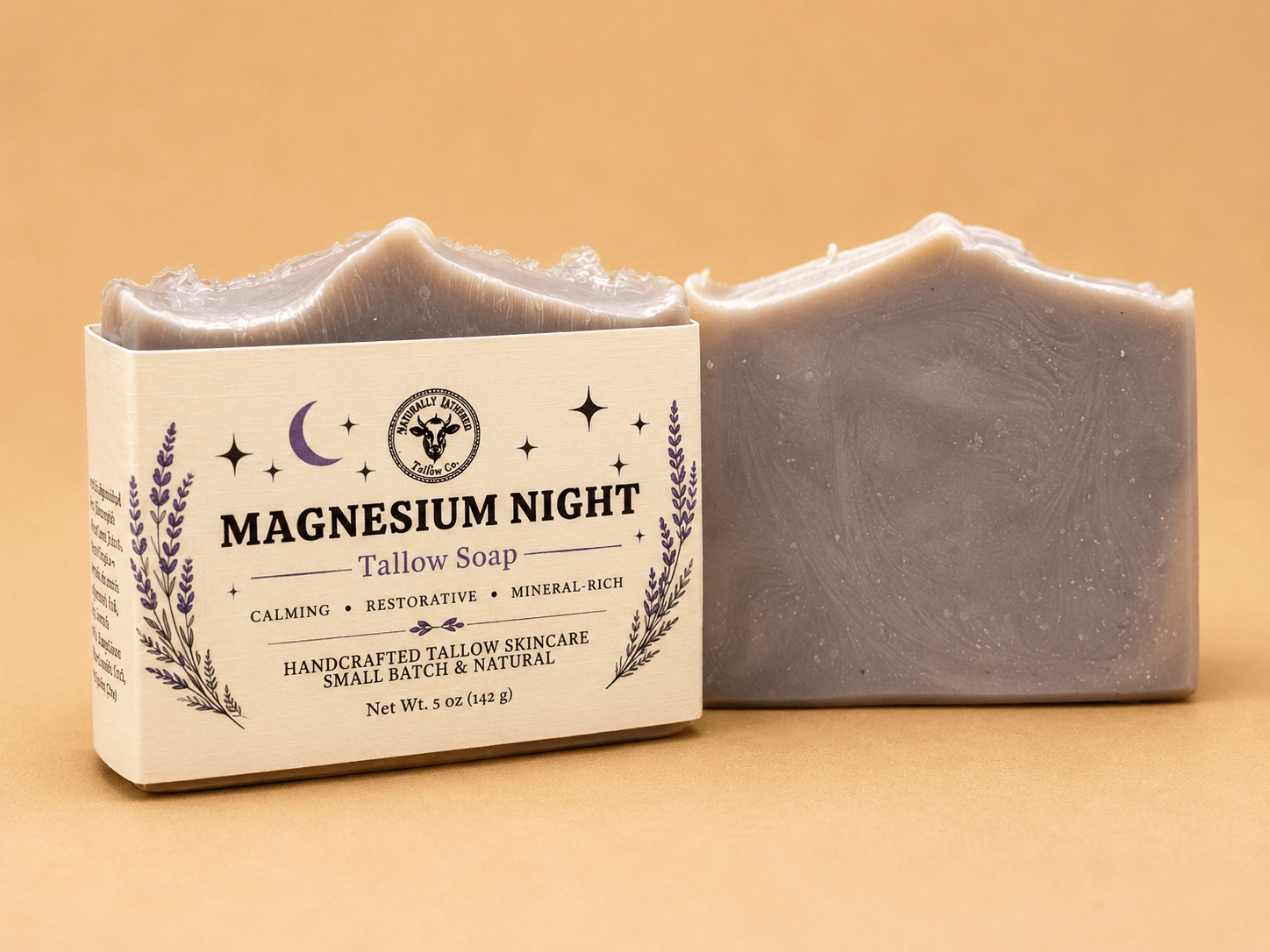 Magnesium Night Bar Soap - Naturally Lathered Tallow Co.