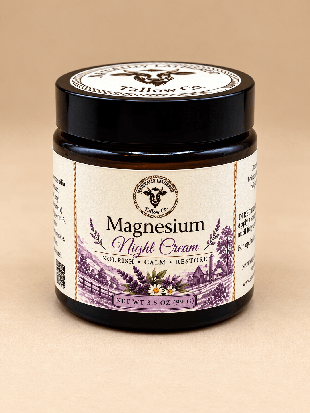 Magnesium Night Cream | Tallow & Magnesium Body Cream - Naturally Lathered Tallow Co.