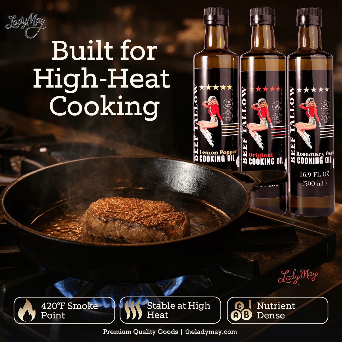 Premium Grass - Fed Beef Tallow Cooking Oil - Restaurant - Proven | Choose Your Flavor - Naturally Lathered Tallow Co.