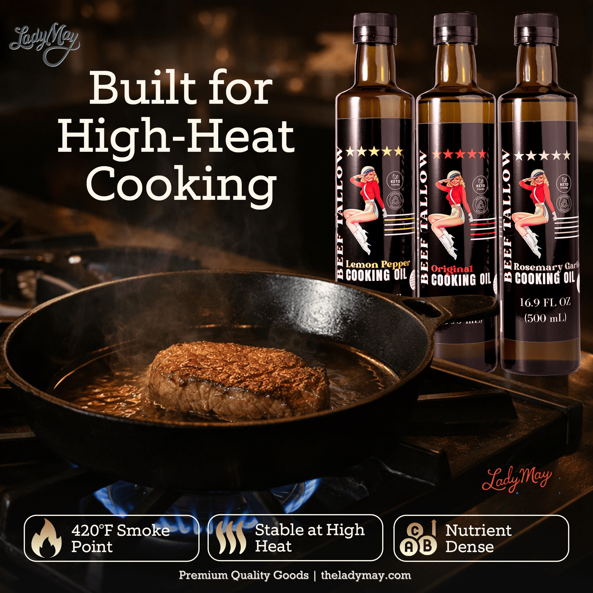 Premium Grass - Fed Beef Tallow Cooking Oil - Restaurant - Proven | Choose Your Flavor - Naturally Lathered Tallow Co.