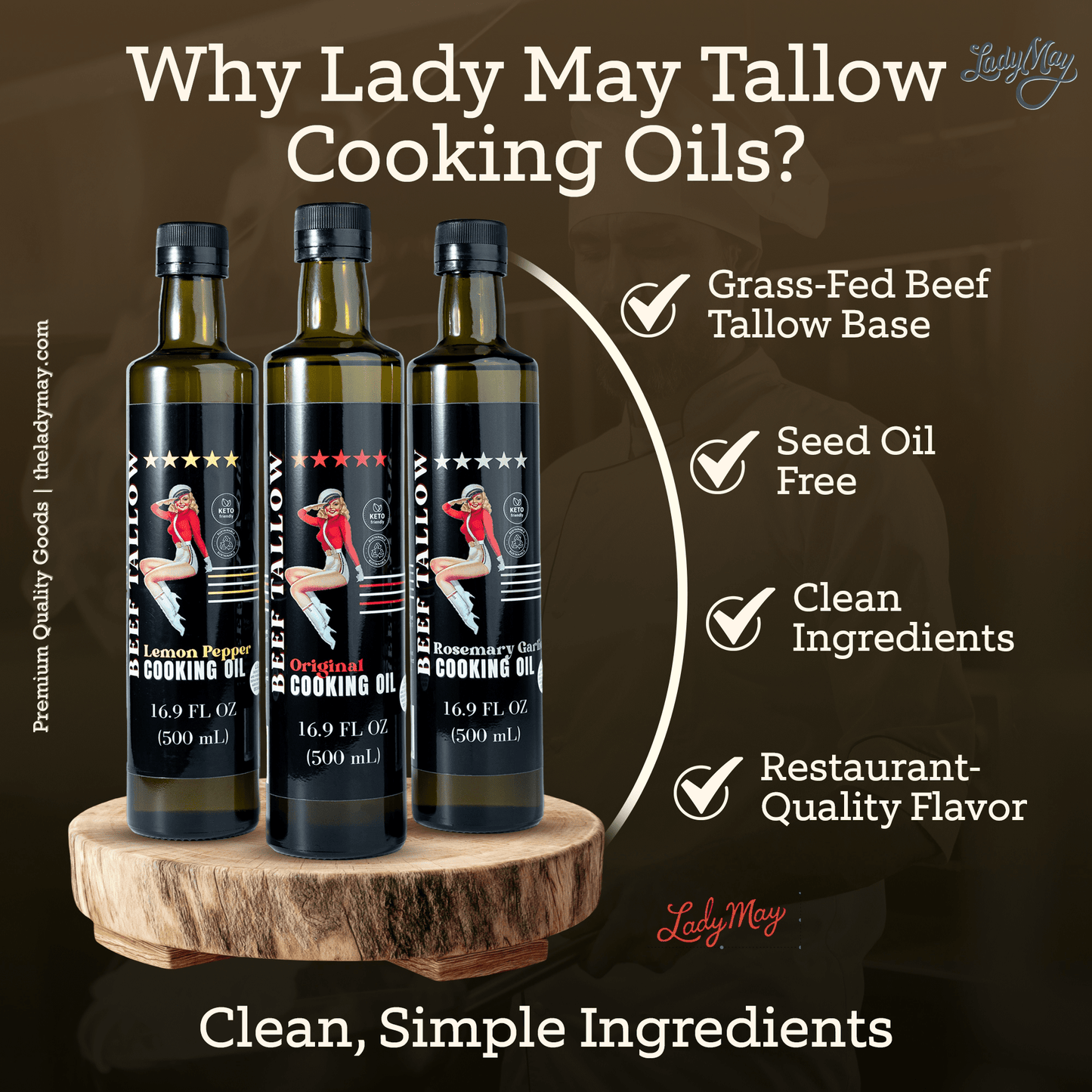 Premium Grass - Fed Beef Tallow Cooking Oil - Restaurant - Proven | Choose Your Flavor - Naturally Lathered Tallow Co.