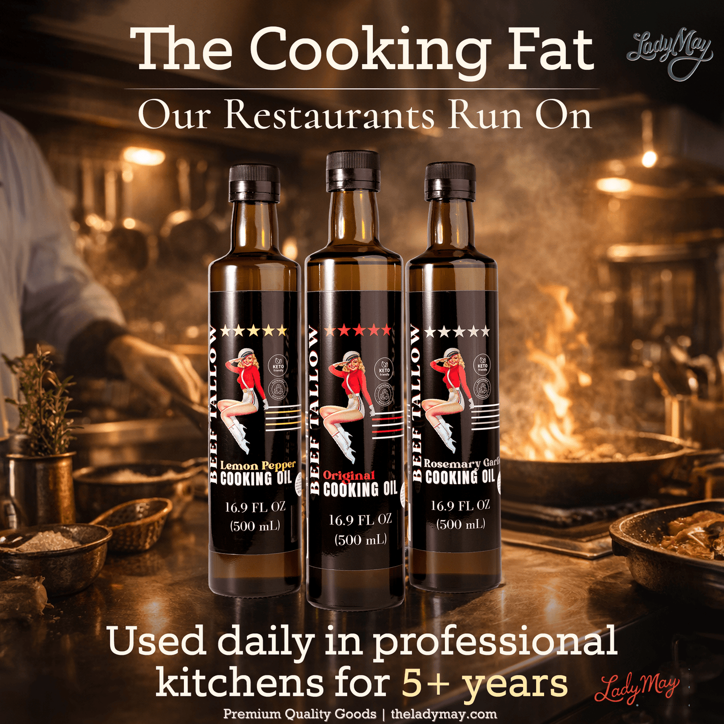 Premium Grass - Fed Beef Tallow Cooking Oil - Restaurant - Proven | Choose Your Flavor - Naturally Lathered Tallow Co.
