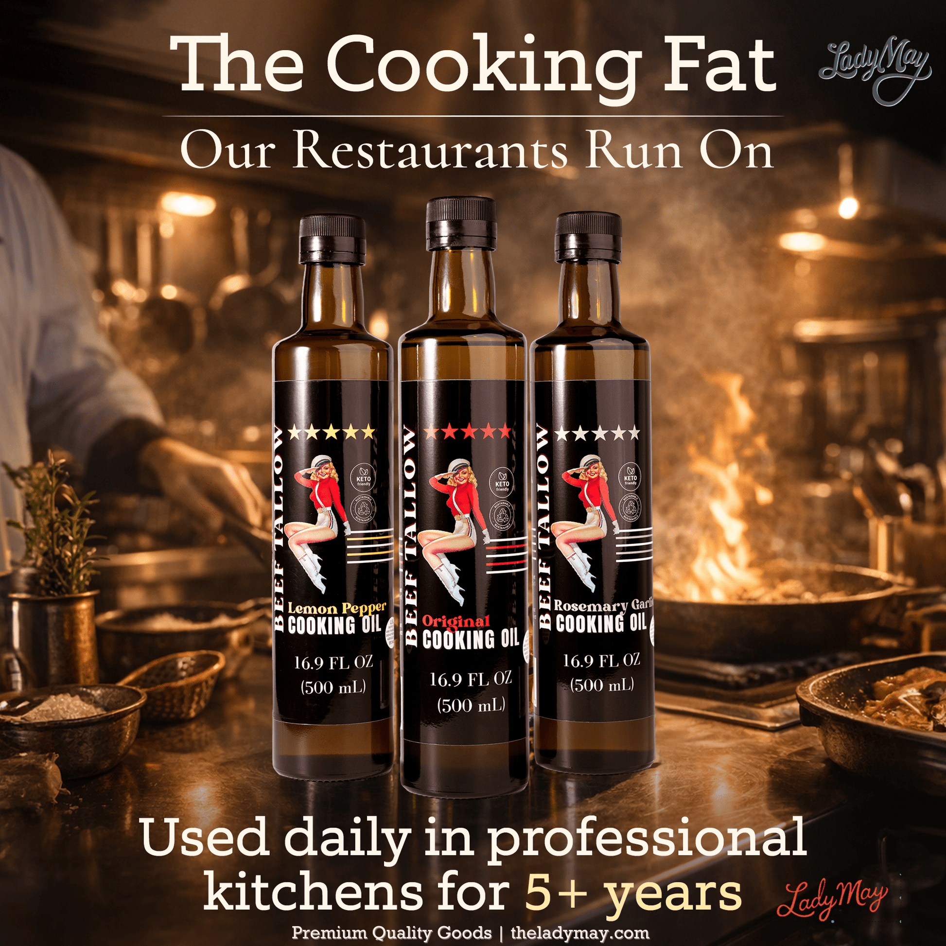 Premium Grass - Fed Beef Tallow Cooking Oil - Restaurant - Proven | Choose Your Flavor - Naturally Lathered Tallow Co.