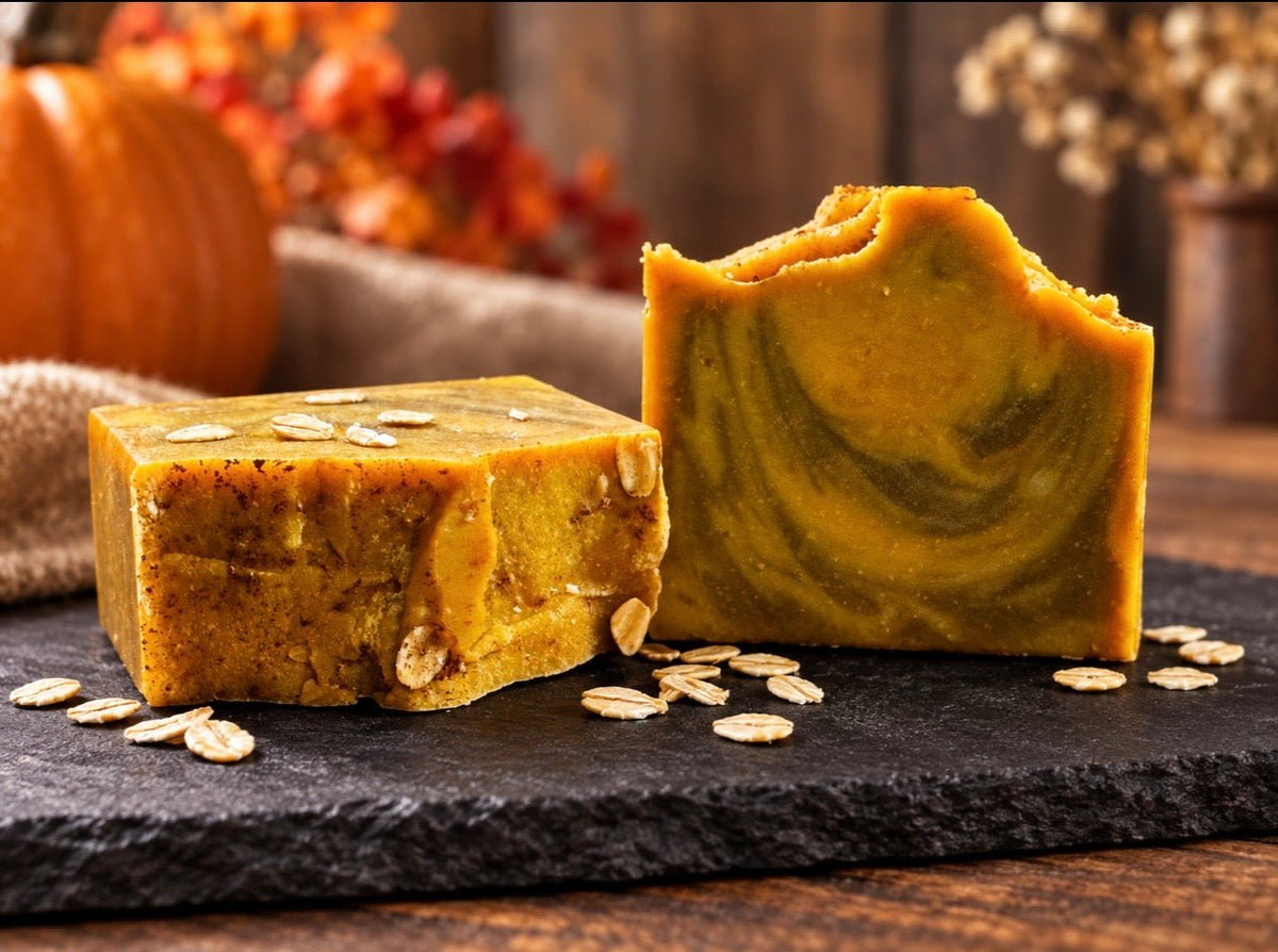 Pumpkin Homestead Tallow Soap – Goat Milk, Pumpkin & Oats - Naturally Lathered Tallow Co.
