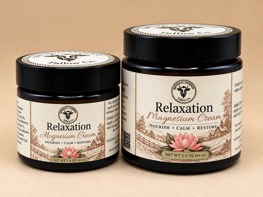 Relaxation Magnesium Cream | Tallow & Magnesium Body Cream - Naturally Lathered Tallow Co.