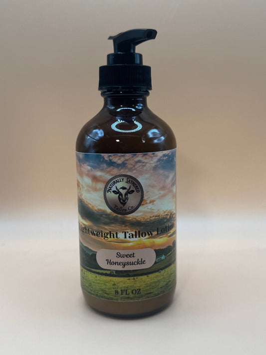 Sweet Honeysuckle Lightweight Tallow Lotion - Naturally Lathered Tallow Co.