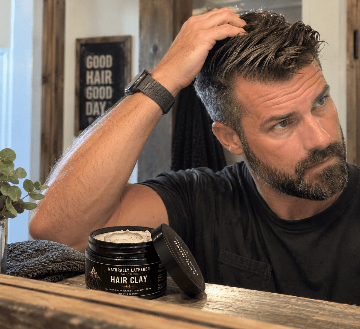 Tallow Hair Clay | Natural Matte Styling Clay - Naturally Lathered Tallow Co.